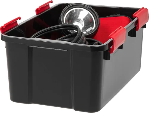 Miniatura 7 de IRIS - Caja de almacenamiento WEATHERTIGHT de 19 cuartos de galón, paquete de 6, color negro