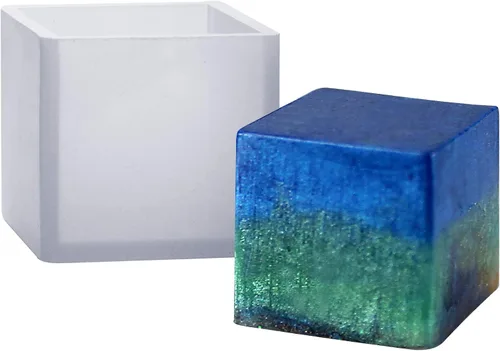 Miniatura 10 de Funshowcase Molde de silicona para pisapapapeles en forma de cubo para manualidades de arcilla polimérica, fabricación de jabón, resina epoxi