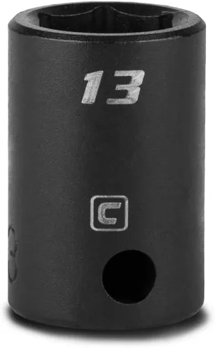 Miniatura 10 de Capri Tools Zócalo de impacto poco profundo de 0.236 in, accionamiento de 3/8 pulgadas, 6 puntos, métrico