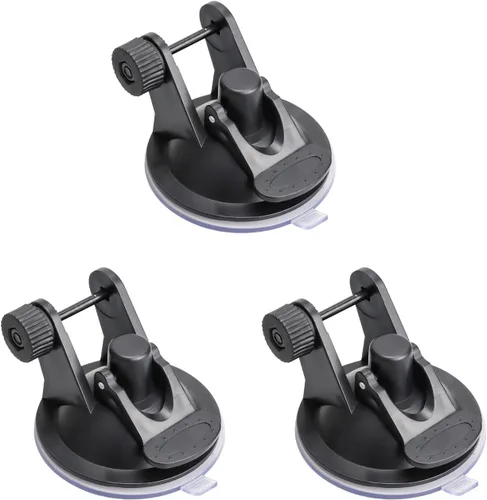 Paquete de 3 soportes de montaje de succión para cámara de tablero sin juntas giratorias, adaptador para navegador GPS de automóvil, soporte base de