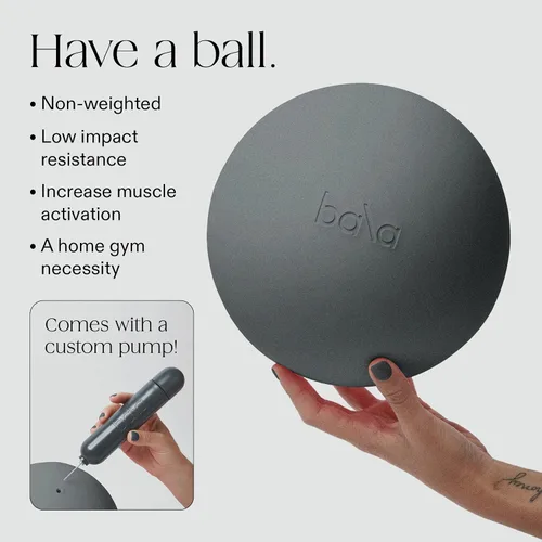Miniatura 3 de Bala Pelota de pilates, pelota de ejercicio sin peso, pequeña pelota de yoga de 8 pulgadas para barra, estiramiento, fuerza y entrenamiento básico