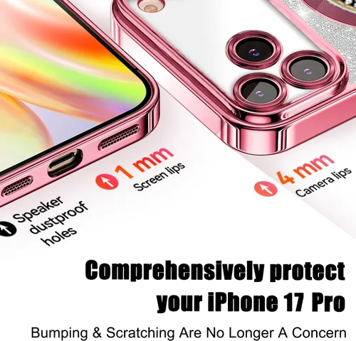 Miniatura 385 de Misscase Funda magnética con purpurina para iPhone 11 compatible con MagSafe, protección completa, delgada, a prueba de golpes, antiarañazos