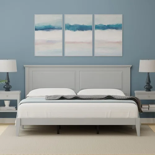 Miniatura 12 de Glenwillow Home Cama de plataforma de madera maciza estilo cabaña en tamaño matrimonial - Cereza clásica