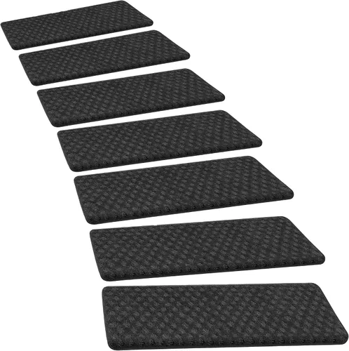 Miniatura 37 de PURE ERA Bullnose - Juego de peldaños de alfombra para escaleras, sin cinta, antideslizante, protectores de escaleras para interiores, alfombras