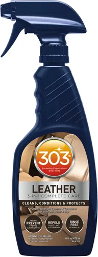 303 – limpiador de cuero y acondicionador – protector UV - limpia, acondiciona y restaura equipaje, bolsos, zapatos, muebles y más de cuero y