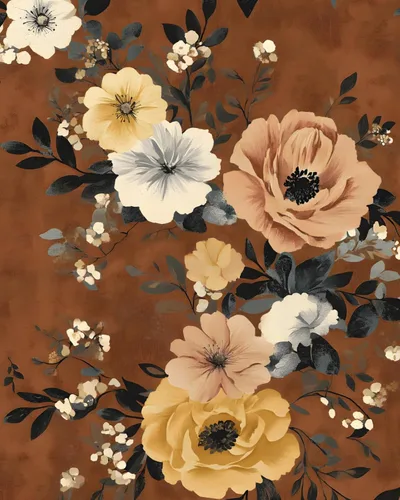 Miniatura 11 de Papel tapiz floral de hongos rosados para despegar y pegar, papel de contacto bohemio con hojas verdes claras, acuarela, colorido mural de pared