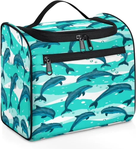 Miniatura 10 de cfpolar Animal Fox Flores Colgantes Neceser de Viaje Neceser Organizador de Maquillaje Bolsa de Almacenamiento de Cosméticos Baño Bolsa