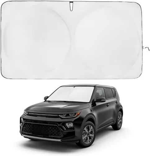 Miniatura 182 de Kinder Fluff Parasol para parabrisas Protección solar reflectante patentada para automóvil, certificado 99% de bloqueo UVR, interior fresco