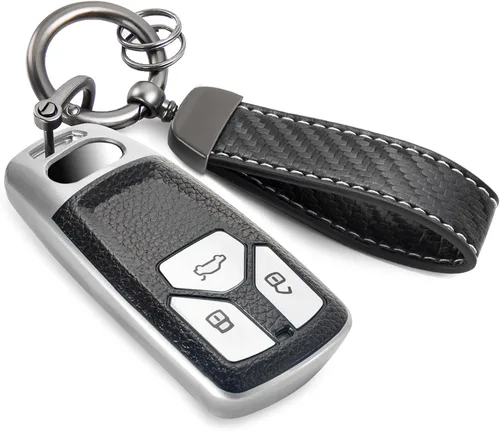 Miniatura 38 de Funda para llavero Nissan con llavero de cuerda trenzada de metal de lujo, funda suave mejorada para llave Nissan (solo 3 botones)