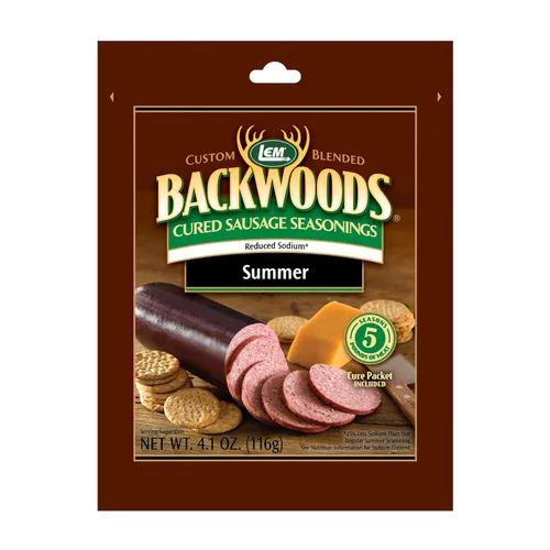 Miniatura 20 de LEM Products Backwoods Bratwurst – Salchicha curada con condimento, ideal para caza silvestre y carne doméstica, sazona hasta 25 libras de carne