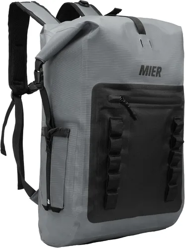 Miniatura 8 de MIER Mochila impermeable Saco con cierre de parte superior enrollable Bolsa seca ligera, Mochilas tipo mochila Verde oscuro