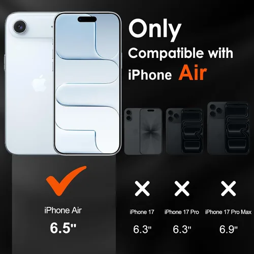 Miniatura 2 de ivoler Paquete de 4 protectores de lente de cámara para iPhone Air de 6.5 pulgadas, protector de pantalla de vidrio templado [compatible con fundas]
