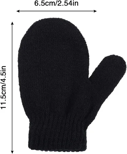 Miniatura 2 de Boao 12 pares de guantes de invierno para niños pequeños, guantes de punto para niños, guantes mágicos cálidos para niños y niñas, suministros