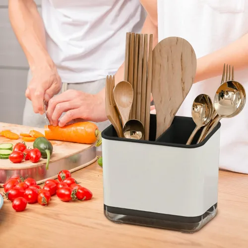 Miniatura 2 de Organizador para Utensilios de Cocina, Escurridor de Cubiertos, Organizador para Fregadero, Soporte para Palillos, Soporte para Cuchara, Escurridor