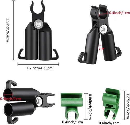 Miniatura 2 de 50 piezas de clip de conector de enrejado ajustable para plantas, estacas de plástico para jardín, tipo A, clip de hebilla para juntas de conexión