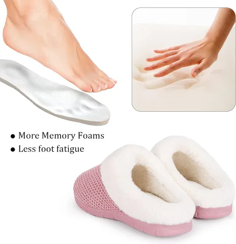 Miniatura 4 de EverFoams Pantuflas acogedoras de felpilla de espuma viscoelástica para dormitorio