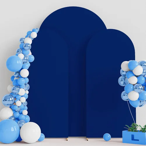 Miniatura 29 de Wokceer Cubierta de Fondo para Arco de Boda 7.2 Pies, Cubiertas Ajustadas de Spandex para Soporte de Arco de Boda de 6 Pies, Juego de 2 Cubiertas