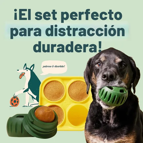 Miniatura 2 de WOOF Pupsicle y Bandeja de Golosinas – Juguetes interactivos de larga duración para perros y molde de silicona para perros – Mantén a tu cachorro