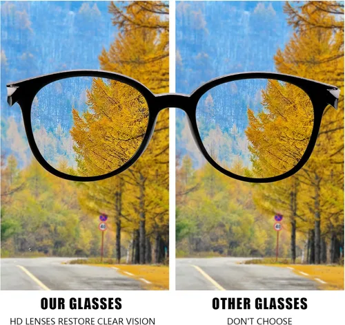 Miniatura 5 de COJWIS Gafas de lectura con bloqueo de luz azul, paquete de 5 unidades, bisagra de resorte, para hombres y mujeres, anteojos con filtro 5 negro