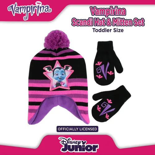 Miniatura 3 de Disney Conjunto de gorro Vampirina con bufanda para niñas de 2 a 4 años, Esto no es aplicable