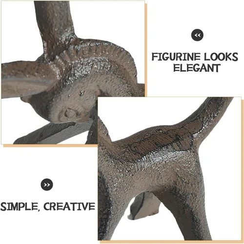 Miniatura 2 de EXCEART Figura de burro de hierro forjado para el hogar con elegante escultura de animal para dormitorio, oficina, estudio, decoración de sala