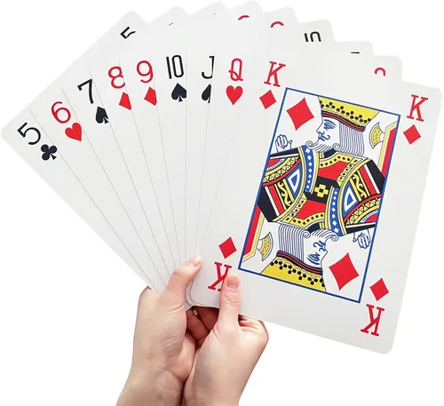 Miniatura 8 de Yuanhe Cartas de Juego Jumbo Grandes - Baraja Gigante de Cartas de Gran Tamaño Baraja Completa Póquer Enorme para Decoraciones de Fiestas de Casino