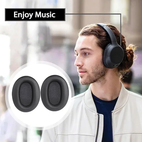 Miniatura 6 de Almohadillas de repuesto WH-CH710N, almohadillas para auriculares de piel sintética de proteína, almohadillas para Sony WH-CH700N, WH-CH710N