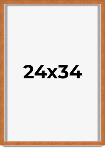 Miniatura 258 de Marco de 3 x 3 pulgadas, marco de madera maciza de nuez miel tradicional marrón Ancho de moldeo de 0.875 pulgadas Profundidad de conejo de 0.875