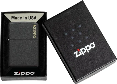 Miniatura 6 de Zippo Encendedor de Bolsillo Clásico con Logo Agrietado Negro