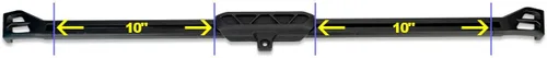 Miniatura 7 de IAG I-Line Sistema de riel de montaje en tablero de longitud completa (con montaje de bola accesorio) para Ford Bronco 2021+ 2/4 puertas