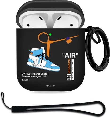 Miniatura 15 de Gedicht Compatible con fundas protectoras Apple Airpods de 2ª generación, zapatos deportivos de baloncesto y fútbol, repuesto suave de TPU