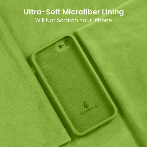 Miniatura 6 de FireNova Funda diseñada para iPhone SE 2022/2020, iPhone 7 8, silicona mejorada [borde recto] y [protección de cámara] funda para teléfono con forro
