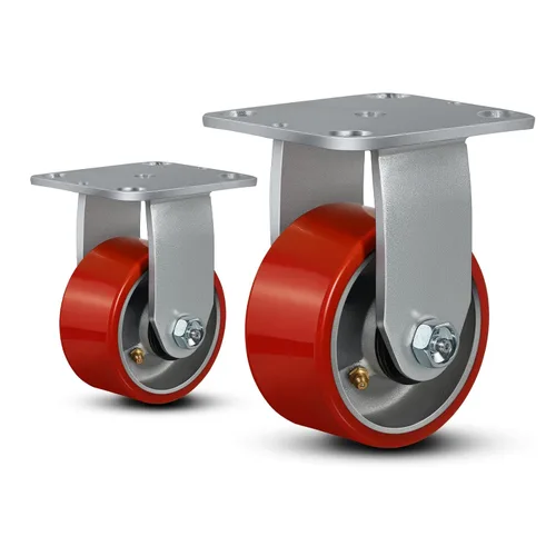 Miniatura 71 de Ruedas industriales de 4 x 2 pulgadas, ruedas resistentes, ruedas de poliuretano, capacidad de hasta 3200 libras. Uso para camión de plataforma