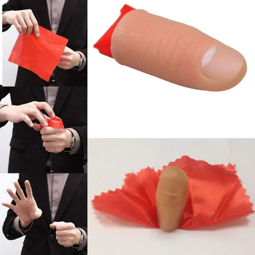 Miniatura 6 de PULABO Magic Thumb Tip Trick Finger Rubber Close Up Vanish Appearing Hanky Trick Prop Cómodo y respetuoso con el medio ambiente