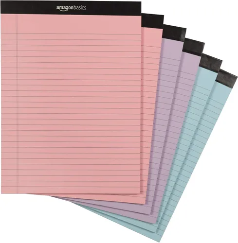 Miniatura 9 de Amazon Basics Bloc de notas de escritura con rayas anchas de 50 hojas, 8.5 x 11.75 pulgadas, paquete de 12, 600 hojas perforadas, canario