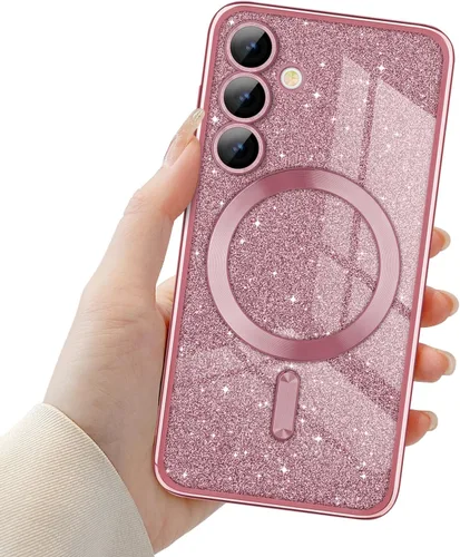 Miniatura 30 de Newseego Funda ultra magnética para Samsung Galaxy S22, funda de lujo con purpurina para mujeres y niñas, protección completa de la lente de la Negro