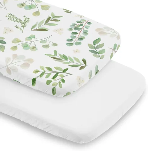 Miniatura 11 de Sweet Jojo Designs Sábanas bajeras para cuna (hojas florales rosas bohemias) para niñas, guardería infantil, habitación de niños pequeños - Colchón