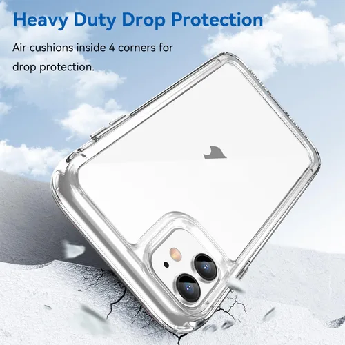 Miniatura 2 de Funda para iPhone 11: cubierta de teléfono a prueba de golpes de grado militar con protector de pantalla de vidrio templado, antiarañazos y Cristal