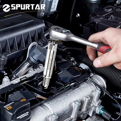 Miniatura 7 de Spurtar Enchufe de bujía de 0.55 pulgadas (0.551 in) de pared delgada magnética - Diseño de 12 puntos compatible con BMW, Mercedes, Nissan, Mini