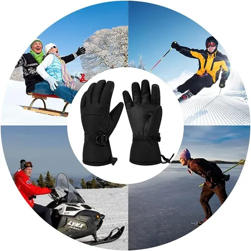 Miniatura 7 de Guantes de esquí, guantes de nieve impermeables y transpirables para clima frío, se adaptan tanto a hombres como a mujeres, para padres e hijos al