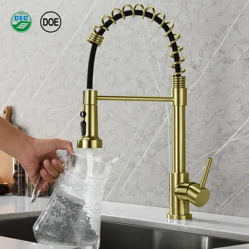 Miniatura 4 de Cabezal de llave de cocina TIORIY con 15 adaptadores, cabezal de pulverización de cocina desplegable de alta presión con 3 funciones de reemplazo