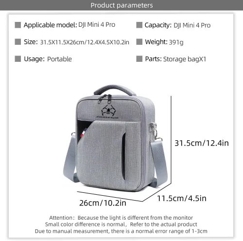 Bolsa de hombro de almacenamiento portátil Estuche de transporte para DJI MINI 4 PRO Drone Accesorios (bolsa de hombro)