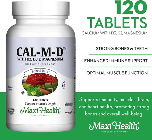 Miniatura 4 de Calcio 4 en 1 1000 mg con vitamina D3 - Suplemento de calcio para mujeres y hombres con vitamina K2 D3 1000 UI - Citrato de calcio extra fuerte