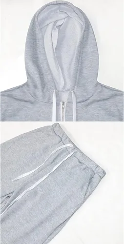 Miniatura 6 de Angsuttc Conjunto deportivo de 2 piezas para mujer, conjunto casual de manga larga con capucha y pantalones deportivos