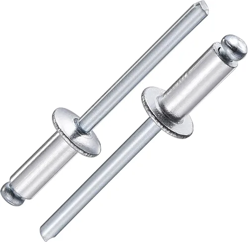 Miniatura 10 de Wensilon (80 piezas) Juego de remaches ciegos profesionales negros de aluminio, juego de agarre de aluminio y mandril de acero