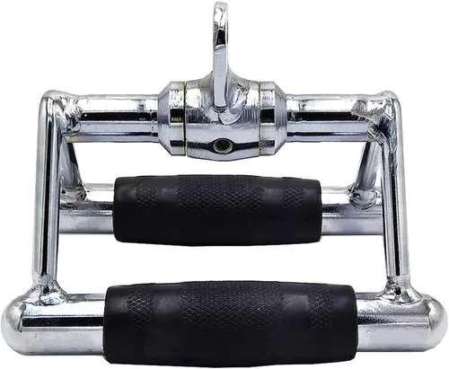 Miniatura 7 de LAT - Barra de tracción para entrenamiento de fuerza, cuerda de tríceps con mango en D, barra de presión recta giratoria en forma de V para Rubber