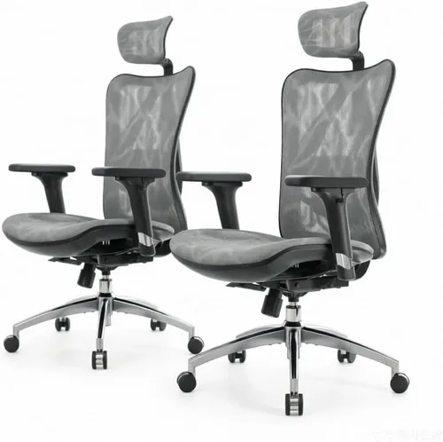Miniatura 15 de SIHOO M57 Silla de oficina ergonómica de malla, silla de escritorio con respaldo alto para el hogar con reposabrazos 3D, soporte lumbar y Negro