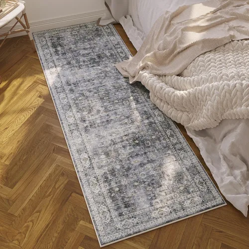 Miniatura 6 de Rugcomf Alfombra de pasillo para pasillos de cocina, antideslizante, 2 x 6 pies, alfombras lavables con parte trasera de goma, alfombra floral suave