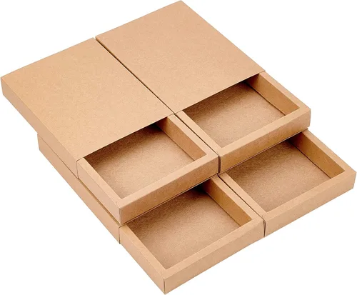 Miniatura 37 de BENECREAT Paquete de 30 cajas rectangulares de papel kraft marrón de 3.3 x 2.3 x 1 pulgadas con ventana transparente para regalos de boda, fiesta