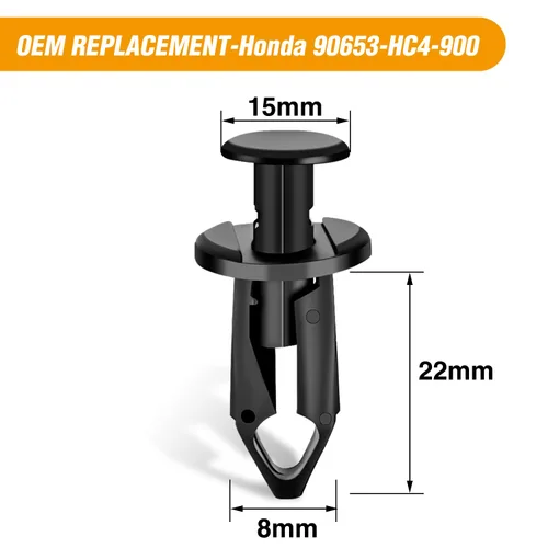 Miniatura 3 de GOOACC 100 clips de guardabarros para el cuerpo, remaches para el motor, debajo de la cubierta, clips de protección contra salpicaduras para Honda